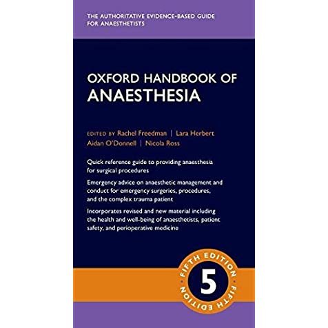 OXFORD HANDBOOK OF ANESTHESIA 2022